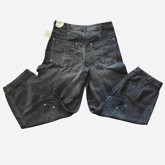 We The Free Black Cargo Barrel Jeans - Picture 4 of 8